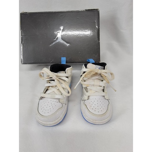 Nike Air Jordan Blue White Sneakers Athletic Toddler, SZ 4C - Picture 4 of 8